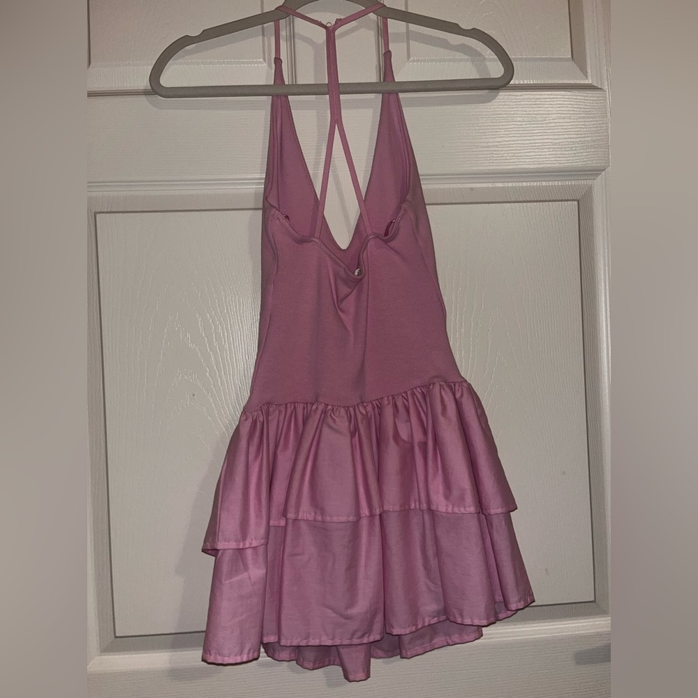 Zara Pink Ruffle Dress - Picture 7 of 8
